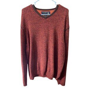 Nat Nast Mens Sweater Size L Quite Luxury Brunette V-Neck Cotton